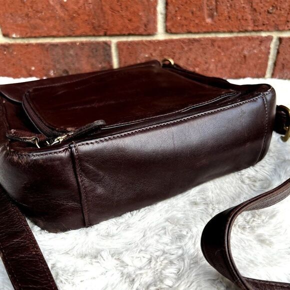 Vintage Fossil Brown Leather Crossbody Bag 75082 - Picture 3 of 10